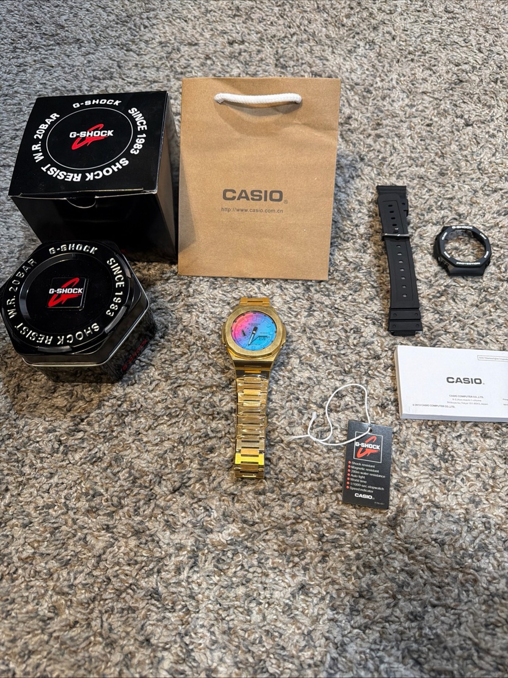 Casio G-Shock GA-2100 Custom Casioak Multi Color With Original Band And Box  New
